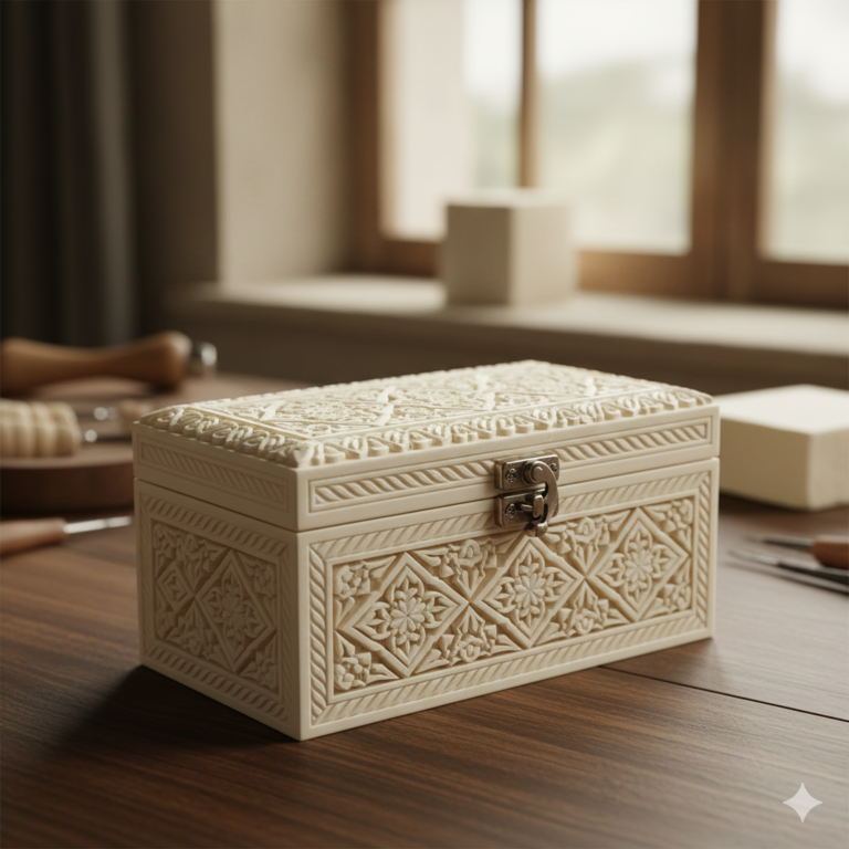 El Yapımı Lületaşı Kutu