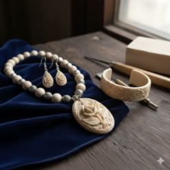 El Yapımı Lületaşı Takı Seti